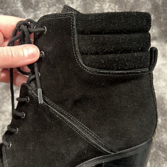 Michael Kors Black Thatcher Womens Lace-Up Suede Ankle Combat Boots Size 8M - Picture 12 of 12